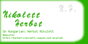 nikolett herbst business card